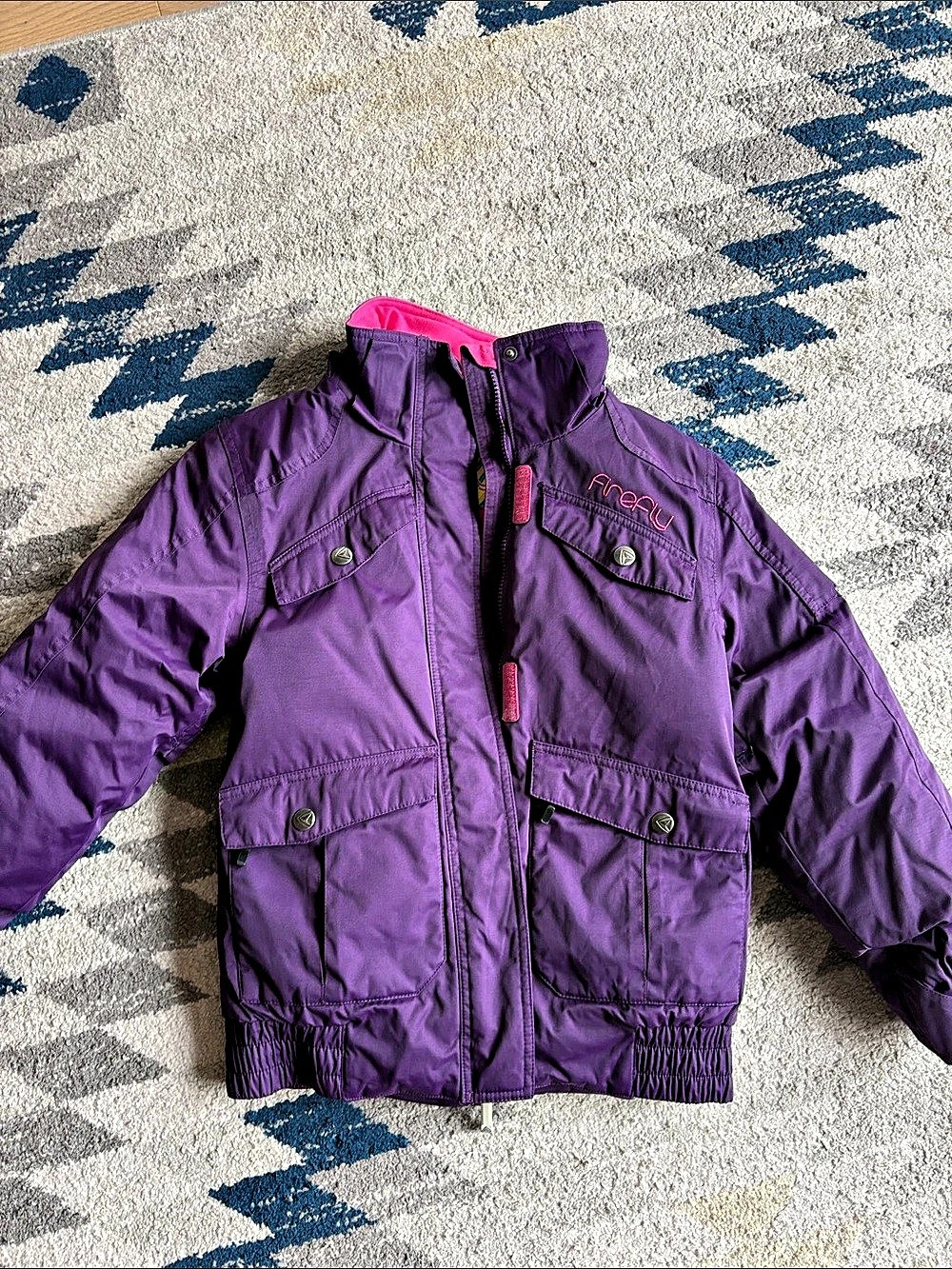 Firefly Kids Purple & Pink Puffer Jacket Like New